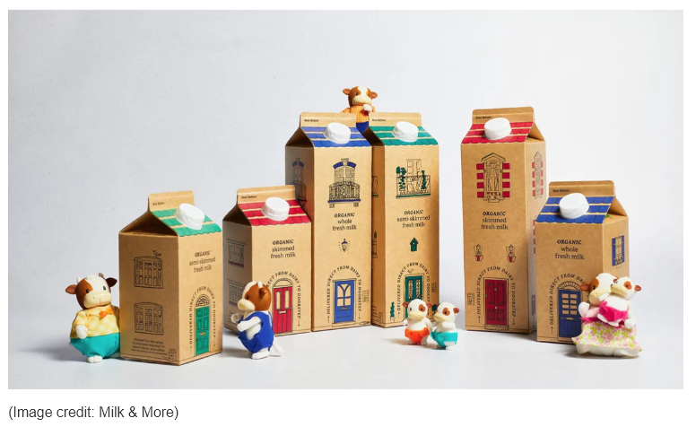 牛奶包裝設(shè)計(jì)Milk&More為早餐桌帶來歡樂。
