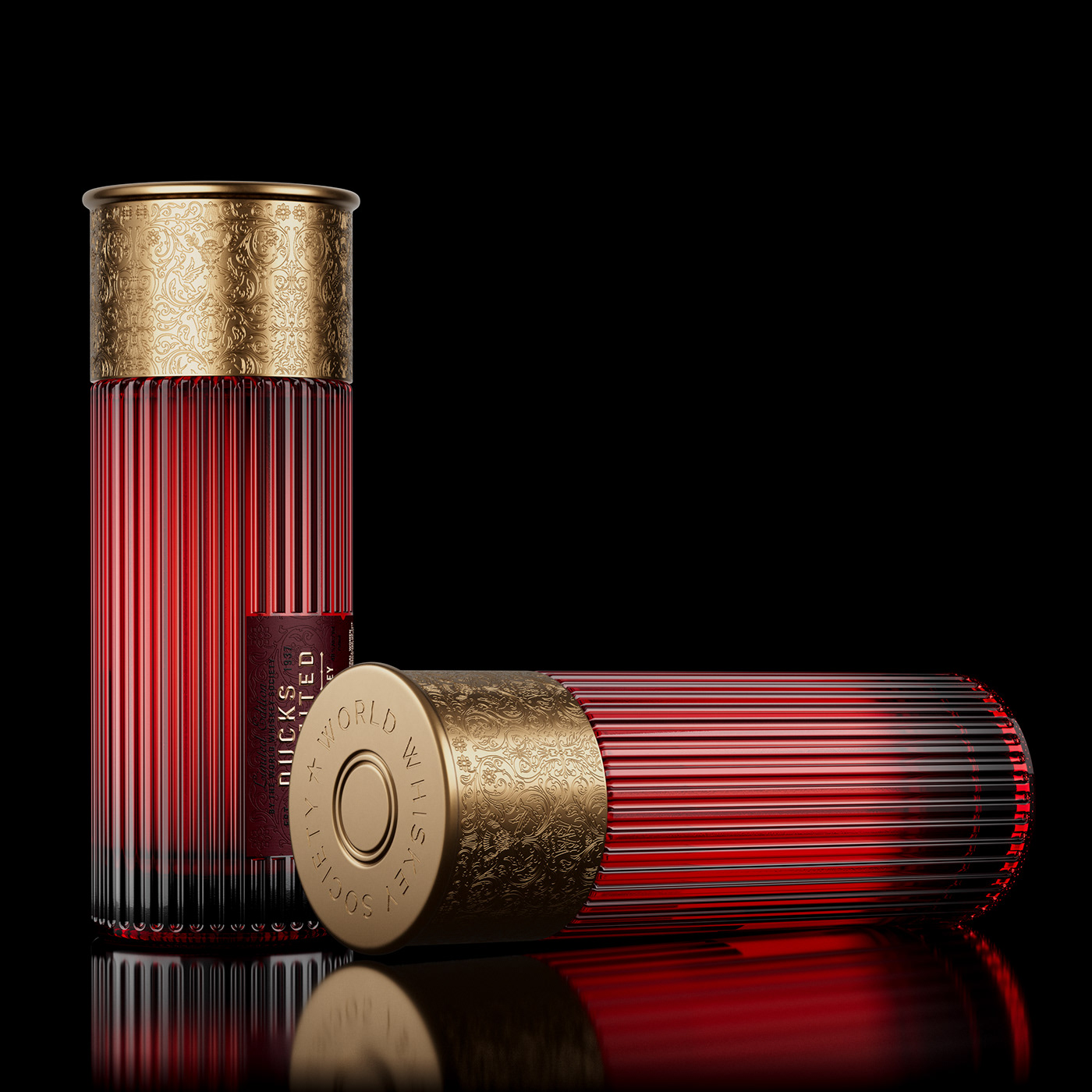 由 Think Bold Studio 精心打造的 Ducks Unlimited Shotgun shell 酒瓶設計及包裝設計。
