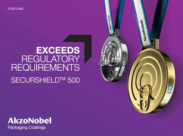 阿克蘇諾貝爾包裝涂料公司推出易開食品罐蓋的Securshield 500系列無PVC和無雙酚（BPXni）內(nèi)涂層